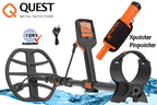 Quest X10 IDmaxX Metalldetektor & Xpointer Pinpointer (Farbe orange)