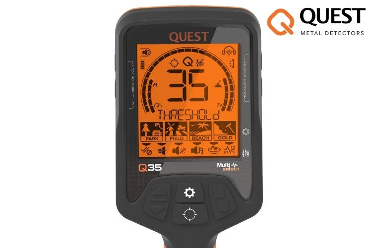 Quest Q35 Metalldetektor Display