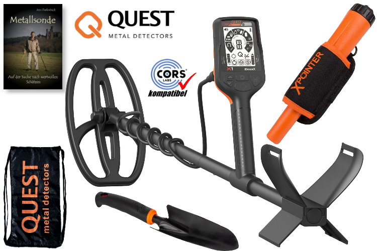 QUEST X1 IDmaxX Metalldetektor Set