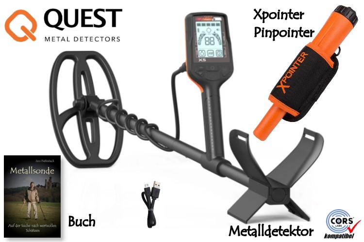 Quest X5 Metalldetektor & Xpointer Pinpointer & Schatzsucherhandbuch